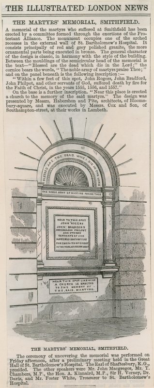 Şehitler Anıtı, Smithfield by English School