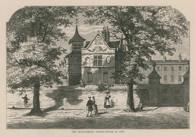 1780 yılında Marylebone Okul Evi by English School