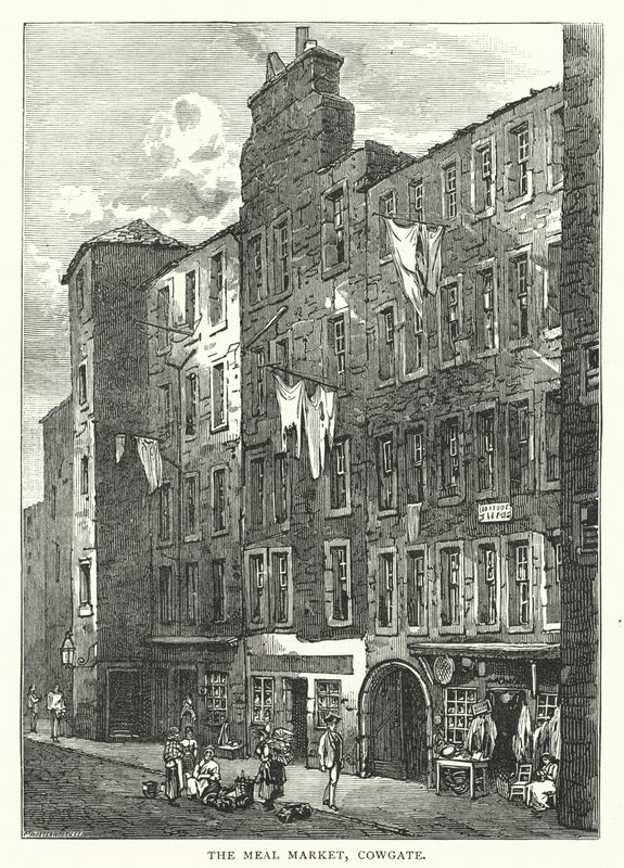 Yemek Pazarı, Cowgate (gravür) by English School