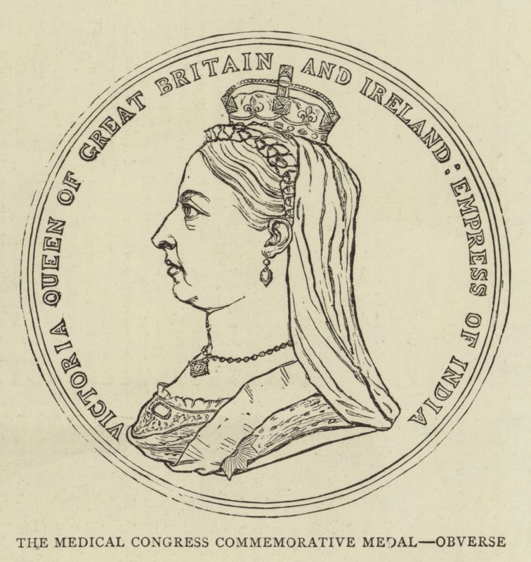 Tıp Kongresi Hatıra Madalyası, Ön Yüz (gravür) by English School