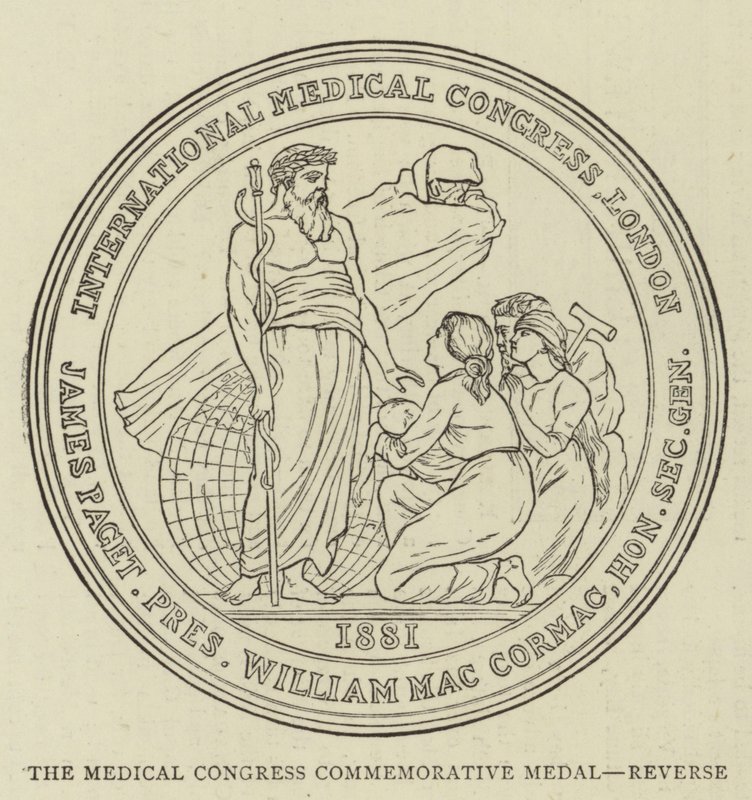 Tıp Kongresi Hatıra Madalyası, Ters (gravür) by English School