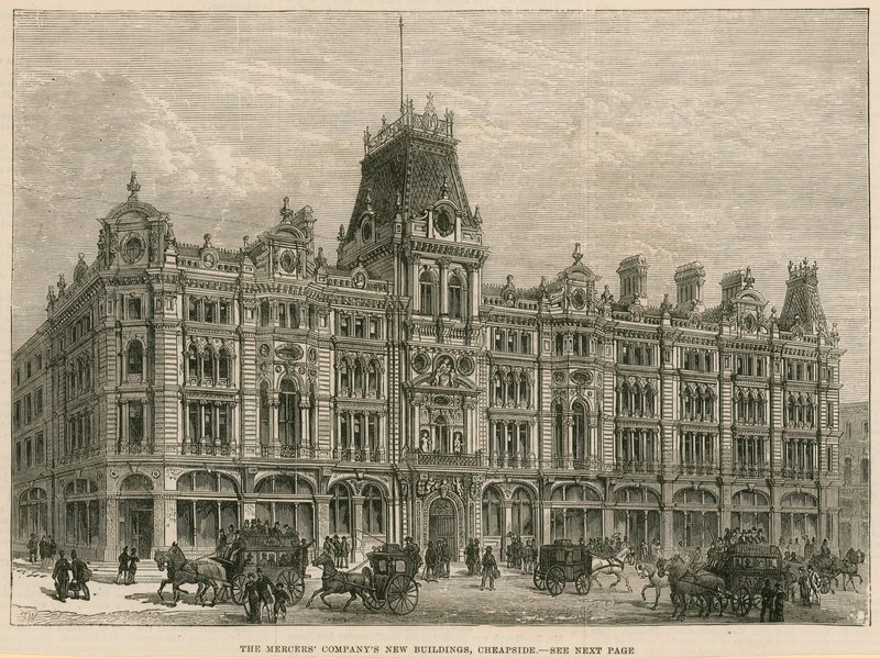 Mercers Company yeni binaları, Cheapside, Londra by English School
