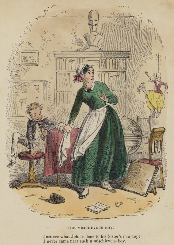 Yaramaz Çocuk (renkli gravür) by English School