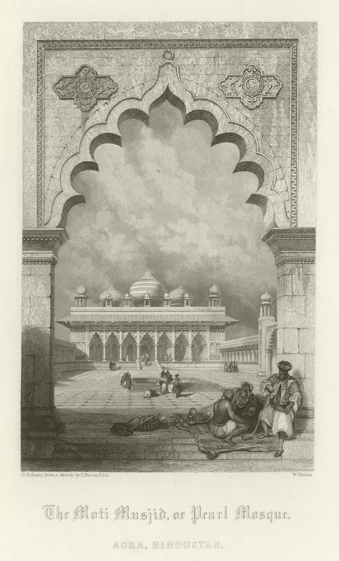 Moti Mescidi veya İnci Camii, Agra, Hindistan by English School