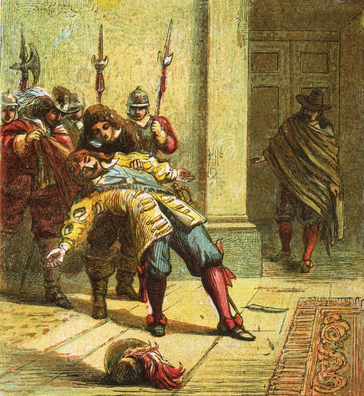 The Murder of Buckingham by English School