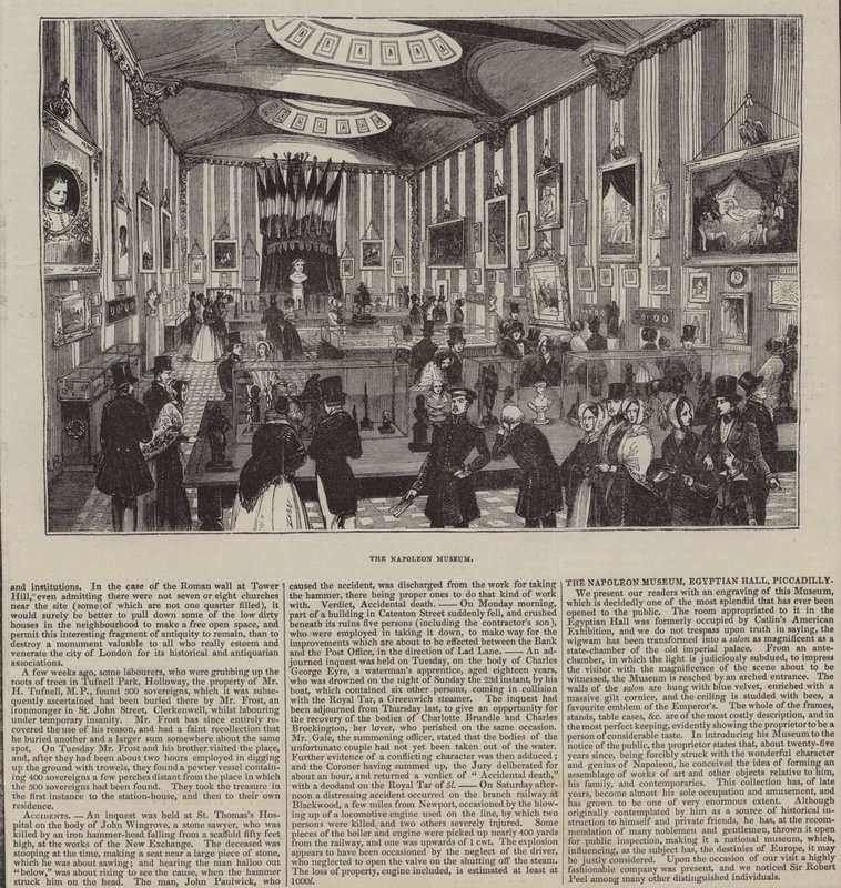 Napolyon Müzesi, Mısır Salonu, Londra (gravür) by English School