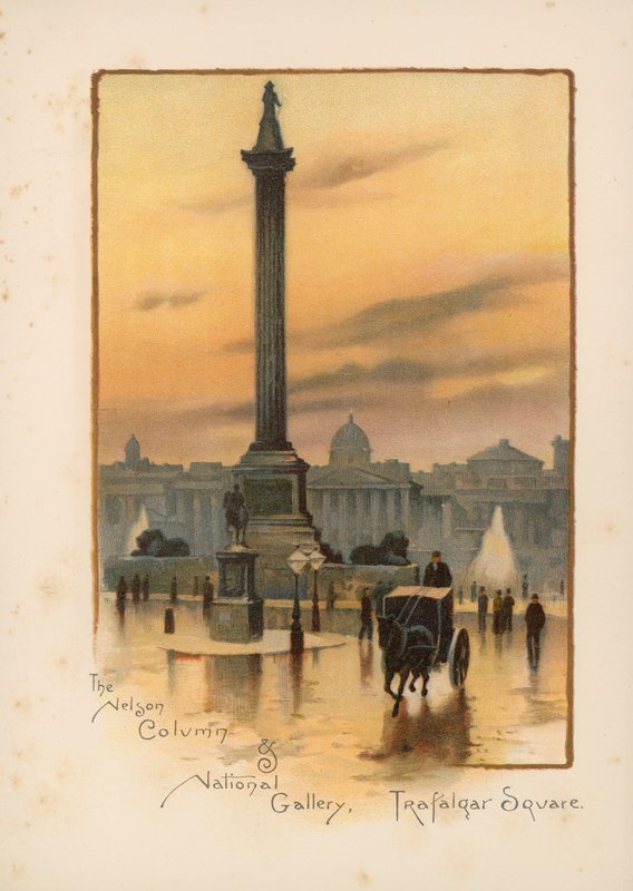 Nelson Sütunu, Ulusal Galeri, Trafalgar Meydanı by English School