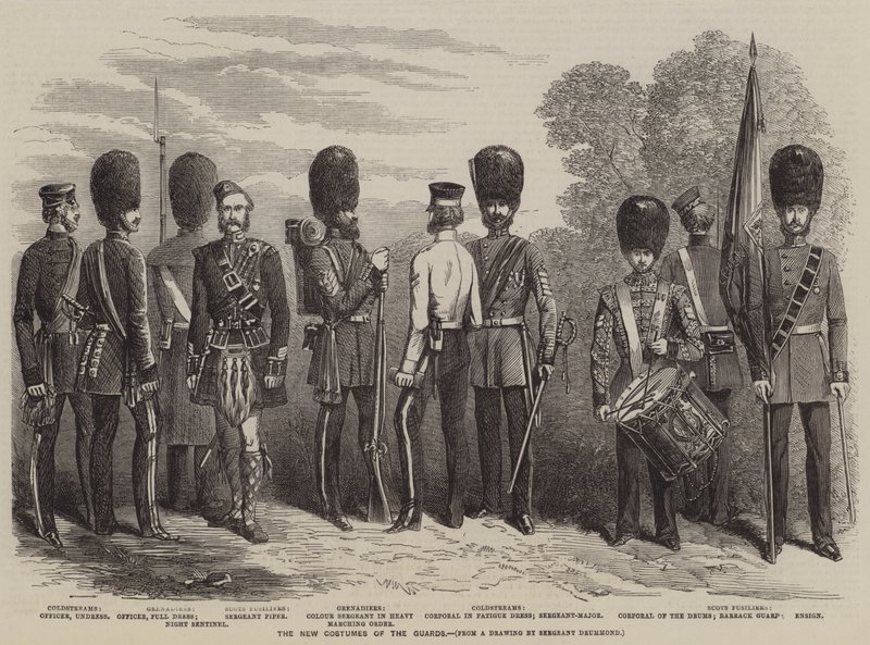 Muhafızların Yeni Kostümleri (gravür) by English School