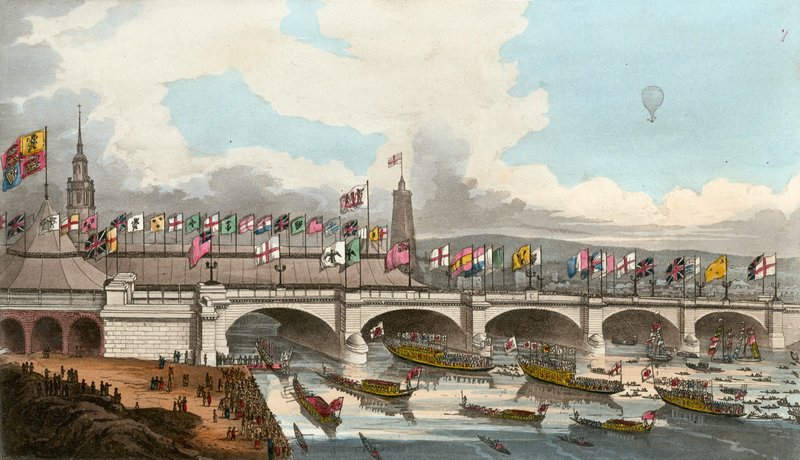 Yeni Londra Köprüsü, 1 Ağustos 1831 by English School