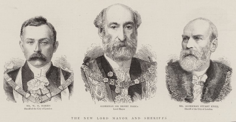 Yeni Lord Mayor ve Şerifler (gravür) by English School