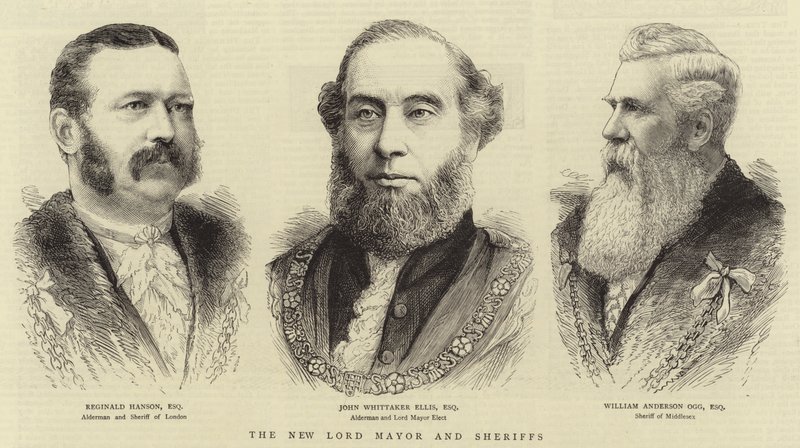 Yeni Lord Mayor ve Şerifler (gravür) by English School