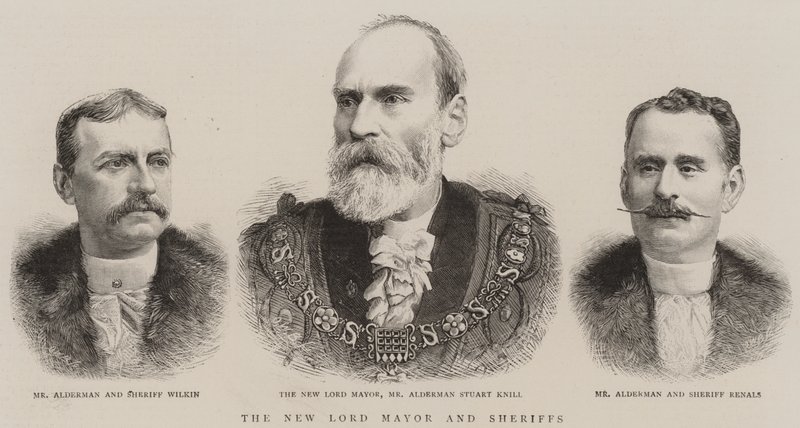Yeni Lord Mayor ve Şerifler (gravür) by English School