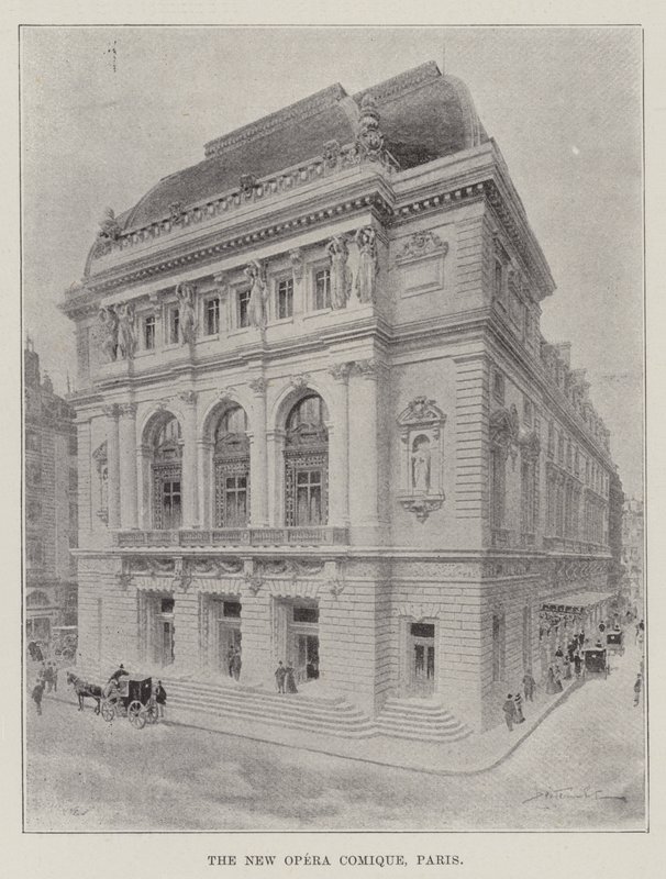 Yeni Opera Comique, Paris (gravür) by English School