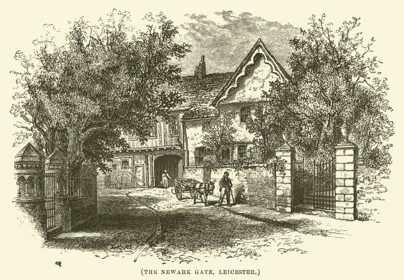 Newark Kapısı, Leicester (gravür) by English School