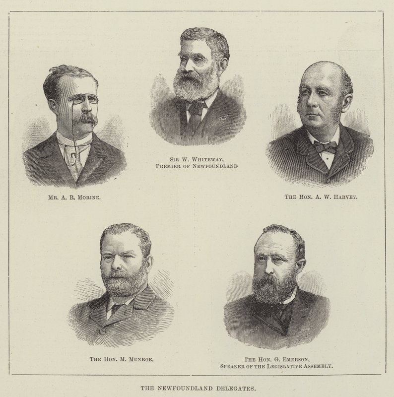 Newfoundland Delegeleri (gravür) by English School