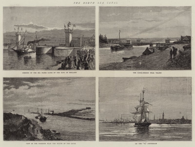 Kuzey Denizi Kanalı (gravür) by English School