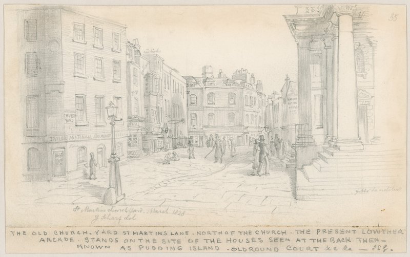 Eski Kilise Bahçesi, St Martins Lane, Kilisenin Kuzeyi by English School