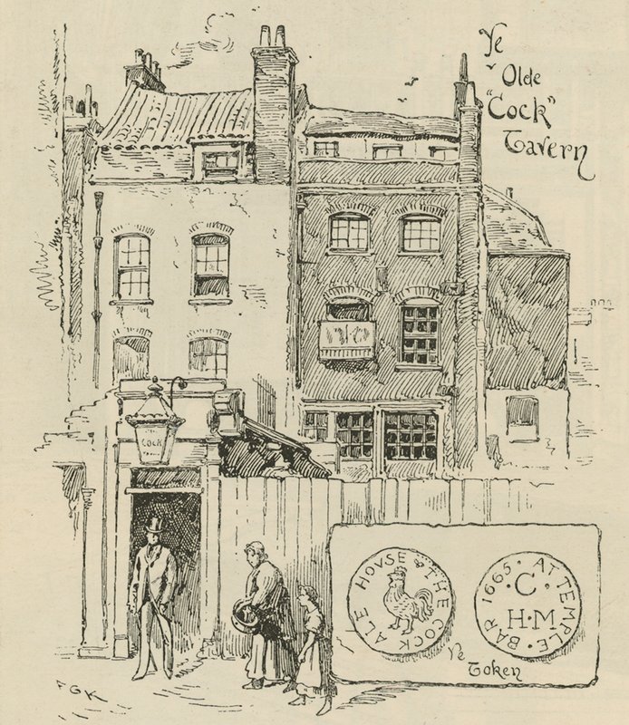 The Old Cock Tavern, Londra by English School
