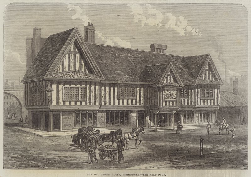 Old Crown House, Birmingham (gravür) by English School
