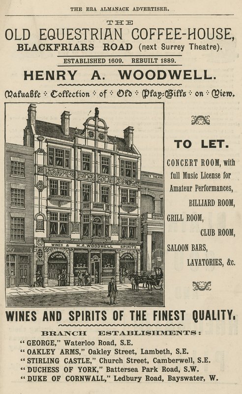 Eski Binicilik Kahve Evi, Blackfriars Road, Londra by English School