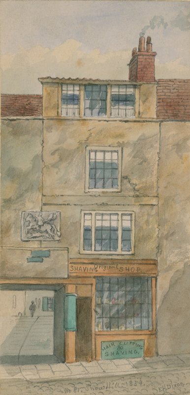 The Old George Inn, Snow Hill, Londra, 1854 (kağıt üzerinde wc) by English School