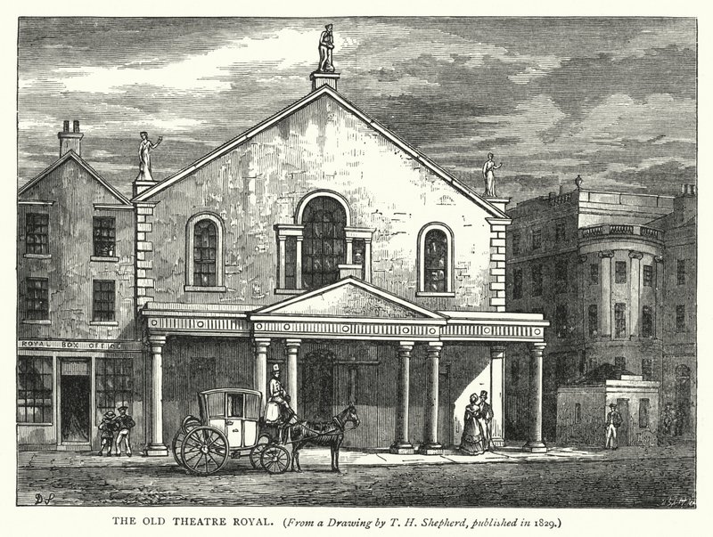 The Old Theatre Royal (gravür) by English School