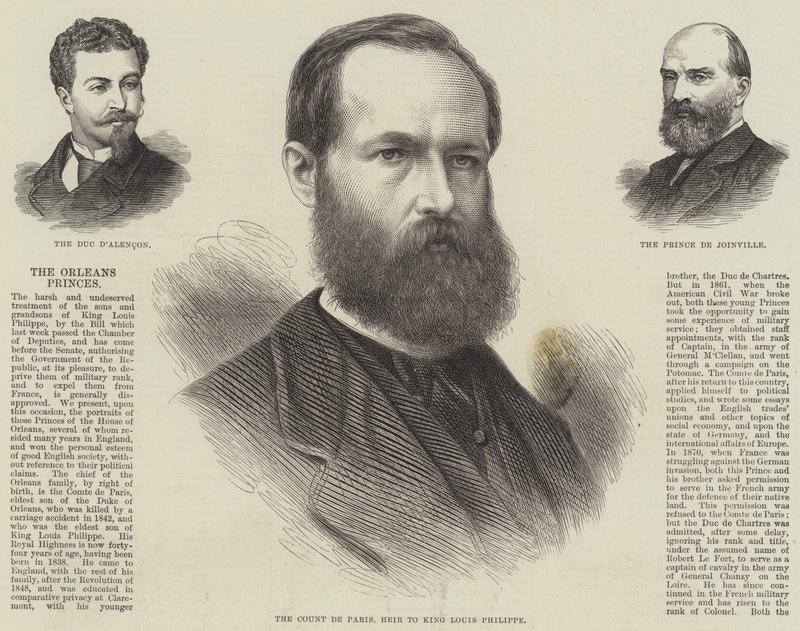 Orleans Prensleri (gravür) by English School