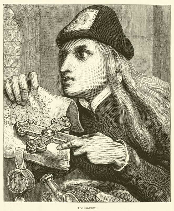 Pardoner (gravür) by English School