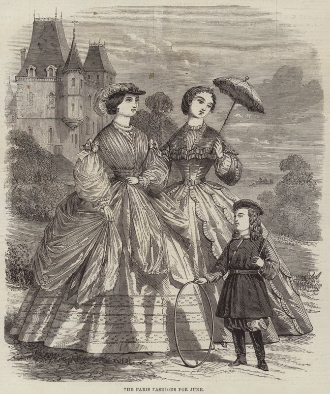 Haziran için Paris Modası (gravür) by English School