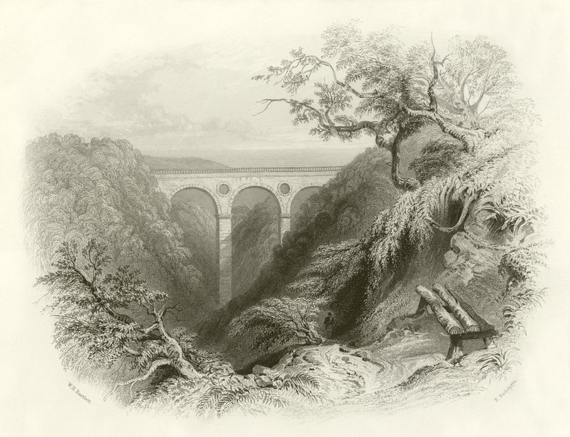 Peaths Köprüsü ve Ravine, Berwickshire by English School