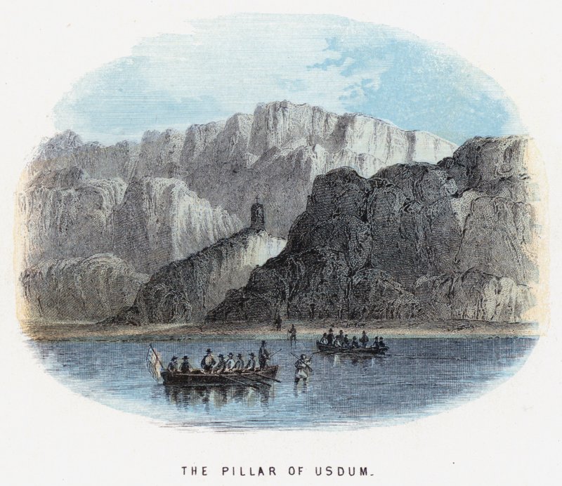 Usdum Sütunu (renkli gravür) by English School