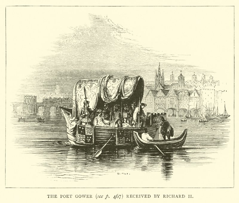 II. Richard tarafından alınan Şair Gower by English School