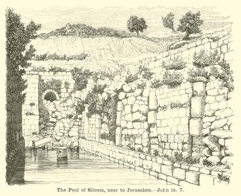 Siloam Havuzu, Kudüs yakınlarında, Yuhanna, ix, 7 by English School