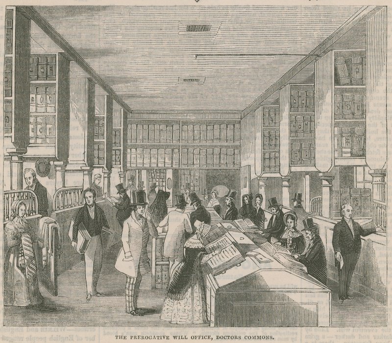 Ayrıcalıklı İrade Ofisi, Doctors Commons, Londra by English School