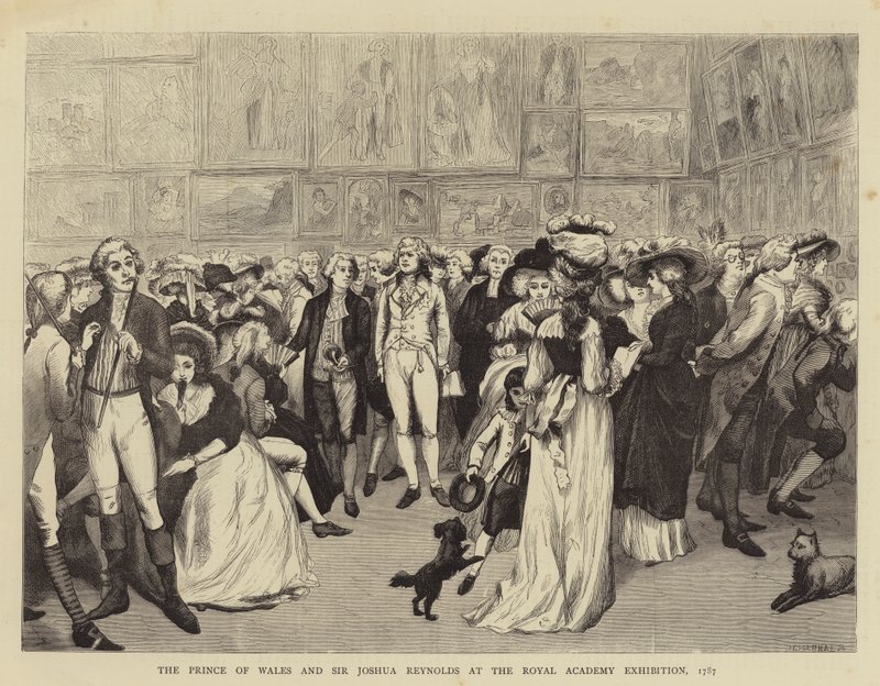 Galler Prensi ve Sir Joshua Reynolds Kraliyet Akademisi Sergisinde by English School