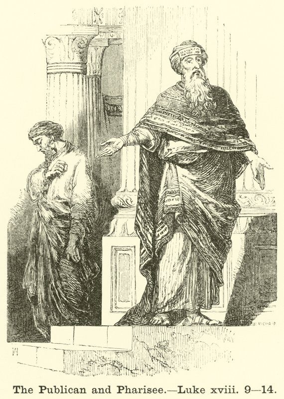 The Publican and Pharisee, Luka, xviii, 9, 14 by English School