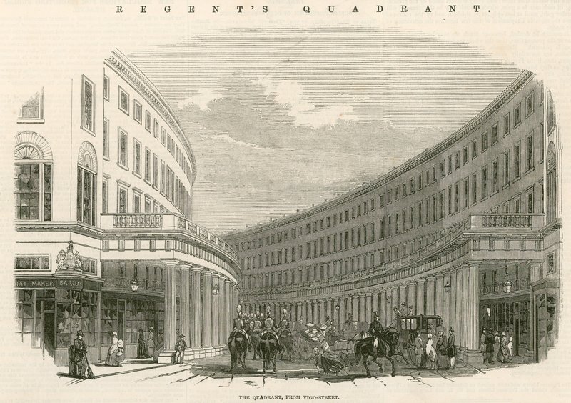 The Quadrant, Regent Street, Londra by English School