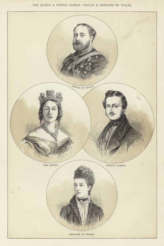 Kraliçe ve Prens Albert, Galler Prensi ve Prensesi by English School