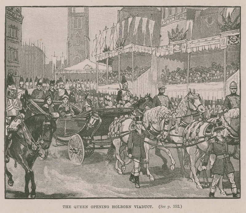 Kraliçe açılış Holborn Viyadüğü, Londra by English School