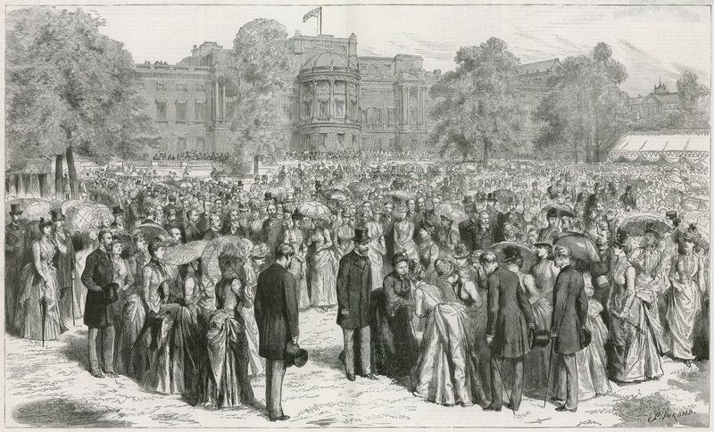 Buckingham Sarayı'ndaki Queens Bahçe Partisi by English School
