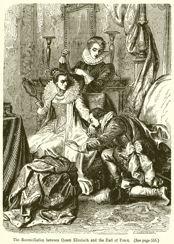 Kraliçe Elizabeth ve Essex Kontu Arasındaki Uzlaşma by English School