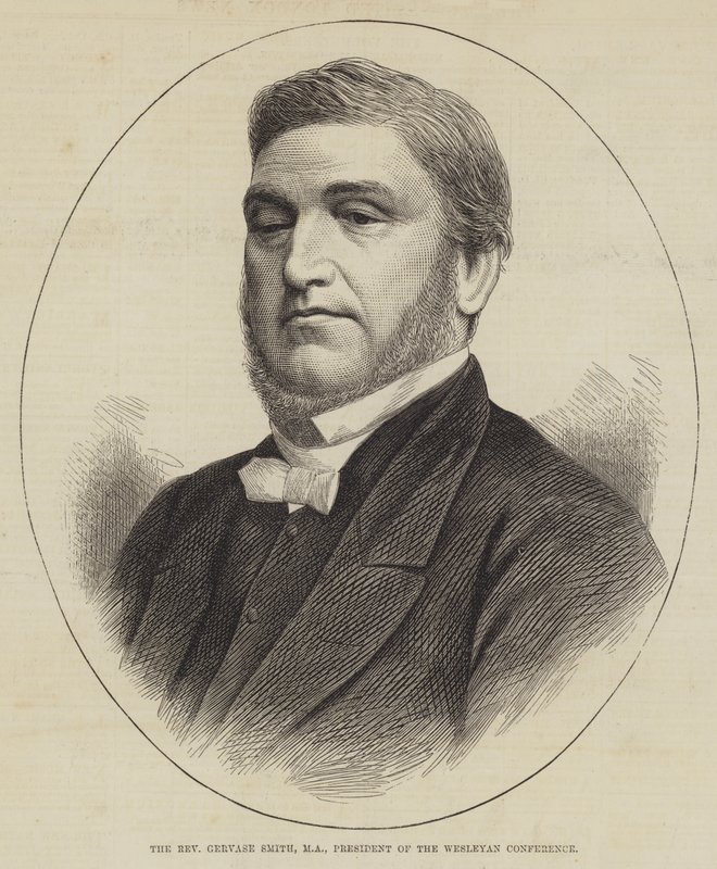 Muhterem Gervase Smith, MA, Wesleyan Konferansı Başkanı (gravür) by English School