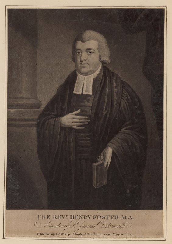 Rahip Henry Foster, St James, Clerkenwell Bakanı by English School