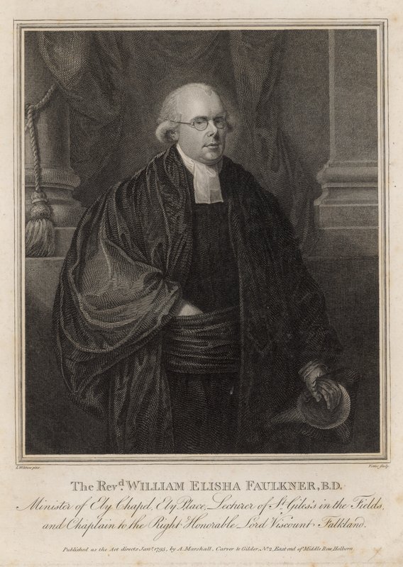 Muhterem William Elisha Faulkner, Ely Şapeli Bakanı, Ely Place, Londra by English School