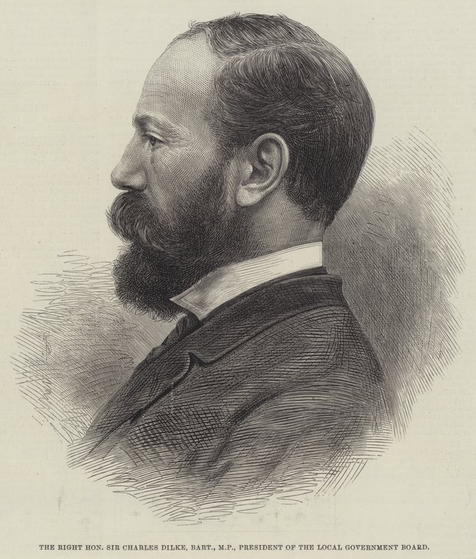 Saygıdeğer Sir Charles Dilke, Baronet, Milletvekili, Yerel Yönetim Kurulu Başkanı (gravür) by English School