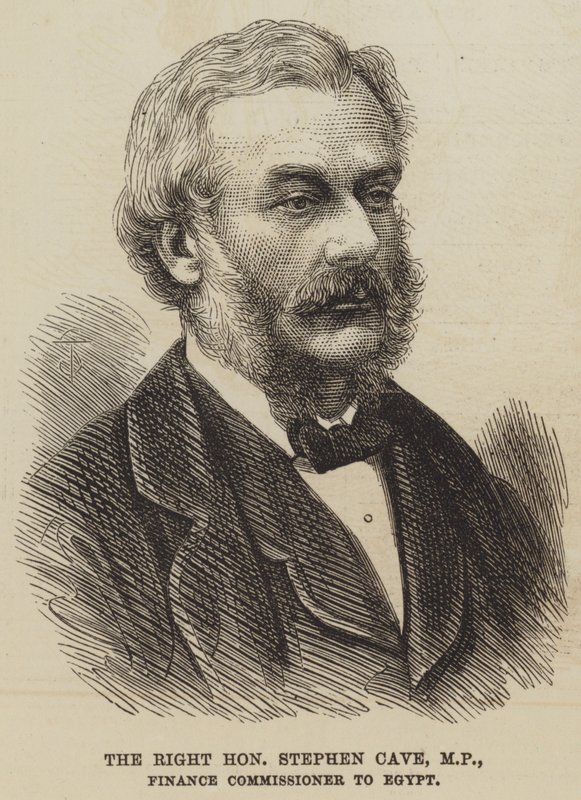 Sayın Stephen Cave, Milletvekili, Mısır Maliye Komiseri (gravür) by English School