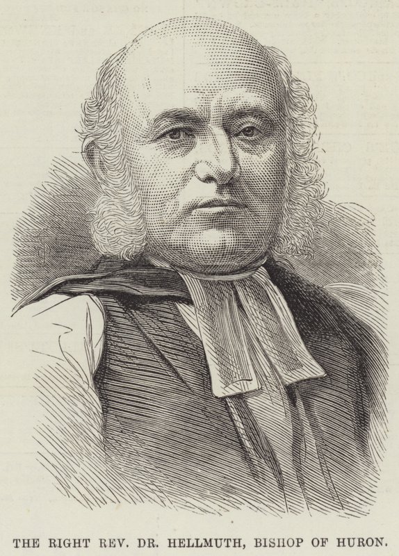 Sağ Muhterem Dr Hellmuth, Huron Piskoposu (gravür) by English School