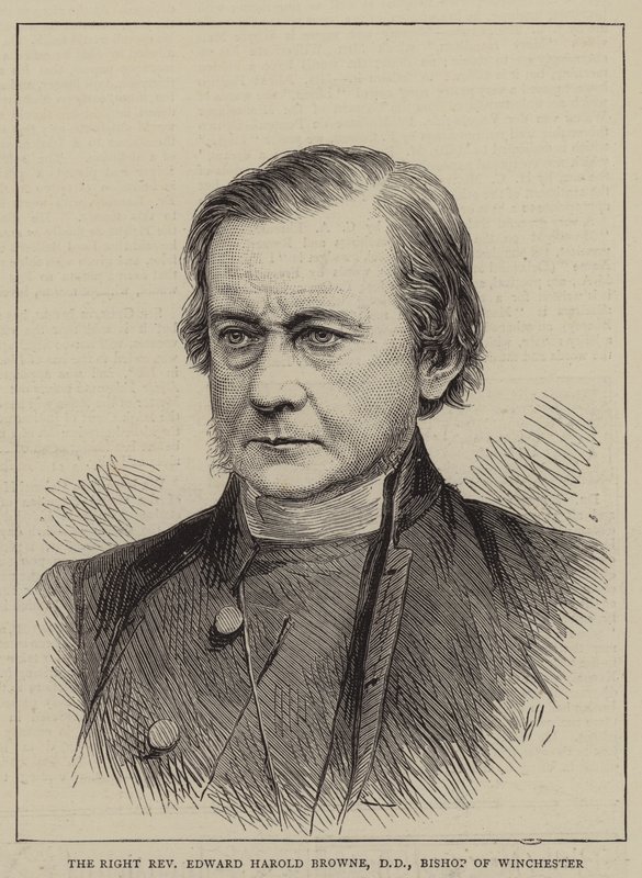 Sağ Muhterem Edward Harold Browne, DD, Winchester Piskoposu (gravür) by English School