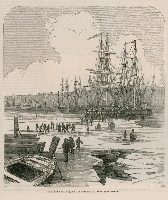 Thames Nehri donmuş by English School