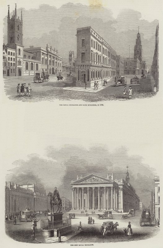 Kraliyet Borsası (gravür) by English School